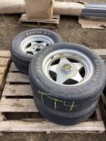 (3) 5 BOLT RIMS W/ TIRES