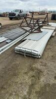 Two stacks of steel roofing/Large volume