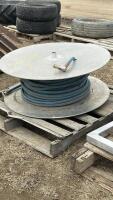 36 inch aluminum spool with quantity of hydraulic hose