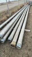 Eight lengths of 6 inch main line some have risers