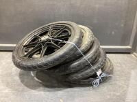 (5) PLASTIC FREE FLAT TIRES