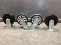 (2) 6" SWIVEL CASTERS & (2) 6" RIDGID CASTORS