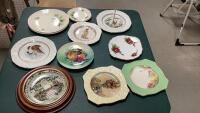 MISC CHINA - DECORATIVE PLATES, FRAMED PLATES, (4) JOHNSON + BROS CHRISTMAS PLATES
