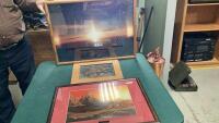 (3) FRAMED PICTURES - ONE IS COPPER