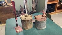 (4)ITEMS - (2) BOTTLE CAPPERS + (2)JERRY CANS