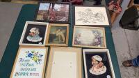 SELECTION OF FRAMED PRINTS + CALENDAR PICTURES, WALL DECOR