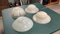 (4) GLASS LIGHT SHADES