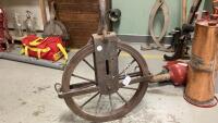 LARGE METAL PULLEY - HANDMADE