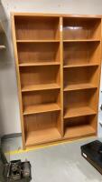 WOOD SHELVING UNIT