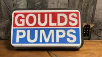 GOULDS PUMPS LIGHT UP SIGN - PLASTIC
