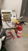 ANTIQUE FIRE EXTINGUISHERS, ROCKER OIL CAN, INDUSTRIAL LIGHT FIXTURES, (2) OLD CASH REGISTERS - 2