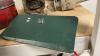 ANTIQUE& VINTAGE ITEMS - SAFETY CAN, FIRST AID KIT, GULF OIL 5 GAL PAIL, CARRIAGE SIDE LIGHTS, PROPANE TORCH, METAL JERRY CANS, WOOD PULLEY, VERY LARGE INSULATOR, - 3