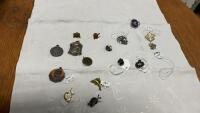 COLLECTION OF MEDALS & LAPEL PINS - ONE IS STAMPED BIRKS STERLING