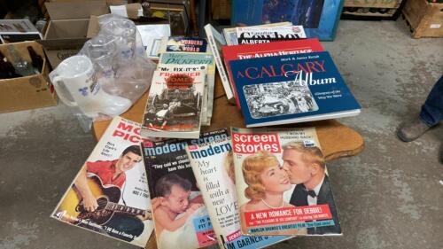 OLD MOVIE MAGAZINES, DOLLY PARTON PLASTIC BOOT CUPS, & OTHER BOOKS/MAGAZINES