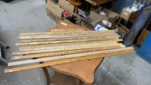 (11) WOOD YARD STICKS