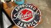 PACKARD METAL SIGN, SOCK STRETCHER, (2) DOUBLE GLASS FRAMES, ASHTRAY, - 2
