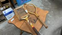 (2) WOOD RACQUETS - WRIGHT & DITSON & DUNLOP