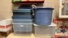 (7) TOTES & ONE TUB