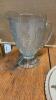 VINTAGE WATER PITCHER, ANTIQUE GLASS LIGHT SHADE - 2
