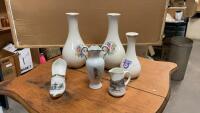 (3) HYCROFT VASES & OTHERS