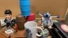 METAL TRAY, (2) PAIRS&ldquo;NASA&rdquo; SOCKS, BARRELL OF MONKEYS, HOCKEY BOBBLEHEADS, MICKEY MOUSE HATS - 3
