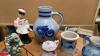 SALT GLAZE POTTERY & MISC ORNAMENTS - 2