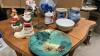 SALT GLAZE POTTERY & MISC ORNAMENTS - 3