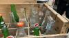 PEPSI-COLA WOOD CRATE W VINTAGE POP BOTTLES - 2