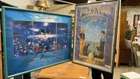 (2) LARGE PICTURES - POLICE/FIRE GAME POSTER & SEA LIFE HARMONY