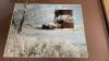 PHOTO OF A WATER TOWER IN NEW BRIGTON IN BARNWOOD FRAME + COLLECTOR PLATE AND FORT MACLEOD ELEVATOR PICTURE ON CANVAS - 2