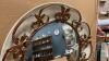 RETRO ROUND CONVEX MIRROR W/ METAL DECOR AROUND THE OUTSIDE - 2