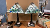 PAIR OF TIFFANY INSPIRED TABLE LAMPS