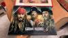 (2) PICTURES - PIRATES OF THE CARRIBEAN ON CANVAS AND SNOW WHITE LITHOGRAPH STAMPED 1994 - 5