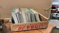 BOX OF SHOP MANUALS - CIRCA 1950&rsquo;S IN A BC FRUIT WOOD CRATE