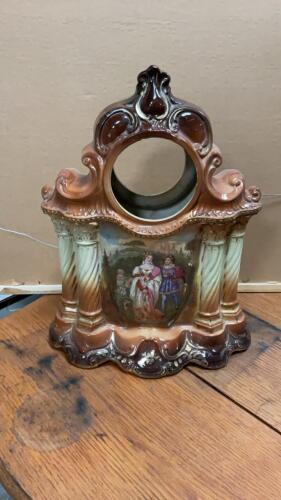 ANTIQUE PORCELAIN CLOCK CASE - MADE IN ENGLAND