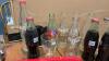 COCA-COLA COLLECTION - BOTTLES, CUPS, TRAYS, NAPKINS, IN A CHINOOK BEVERAGES 7-UP WOOD CRATE - 3