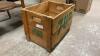 COCA-COLA COLLECTION - BOTTLES, CUPS, TRAYS, NAPKINS, IN A CHINOOK BEVERAGES 7-UP WOOD CRATE - 6