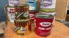 COLLECTION OF VINTAGE TIN CANS - LARD, JAM, HONEY, ROGERS SYRUP - 2