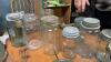 COLLECTION OF ANTIQUE & VINTAGE JARS - SOME W/ BLUE TINGE AND A FEW GLASS LIDS - 5