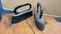 ANTIQUE COMMERCIAL LAUNDRY IRONS