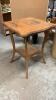 VINTAGE OAK SIDE TABLE/PLANT STAND