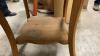VINTAGE OAK SIDE TABLE/PLANT STAND - 3