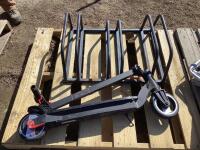 BIKE RACK 29" X 22" 5-SLOTS & ELETRIC SCOOTER