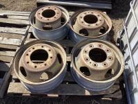(4) 8 BOLT RUSTED RIMS