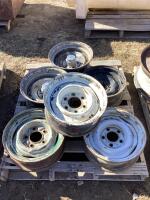 (6) ASSORTED RIMS 5/6 BOLTS
