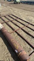 12 foot steel gate with heavy post