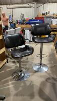 (2) ADJUSTABLE HEIGHT SWIVEL STOOLS