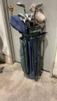 AMANTI GOLF BAG W/STAND , (12) CLUBS, SOME BALLS & TEES