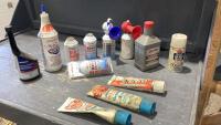BOX W/AIR HORNS, COMPRESSOR OIL, FUEL TREATMENT , OIL STABILIZER, GREASE