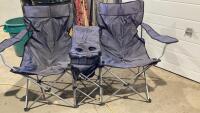 FOLDING DOUBLE LAWN CHAIR